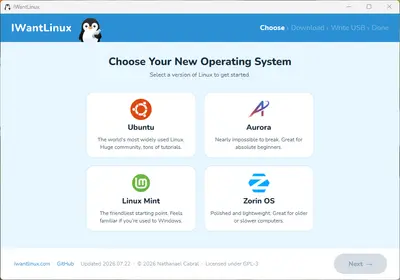 IWantLinux - A user friendly app to help beginners switch to Linux photo 1