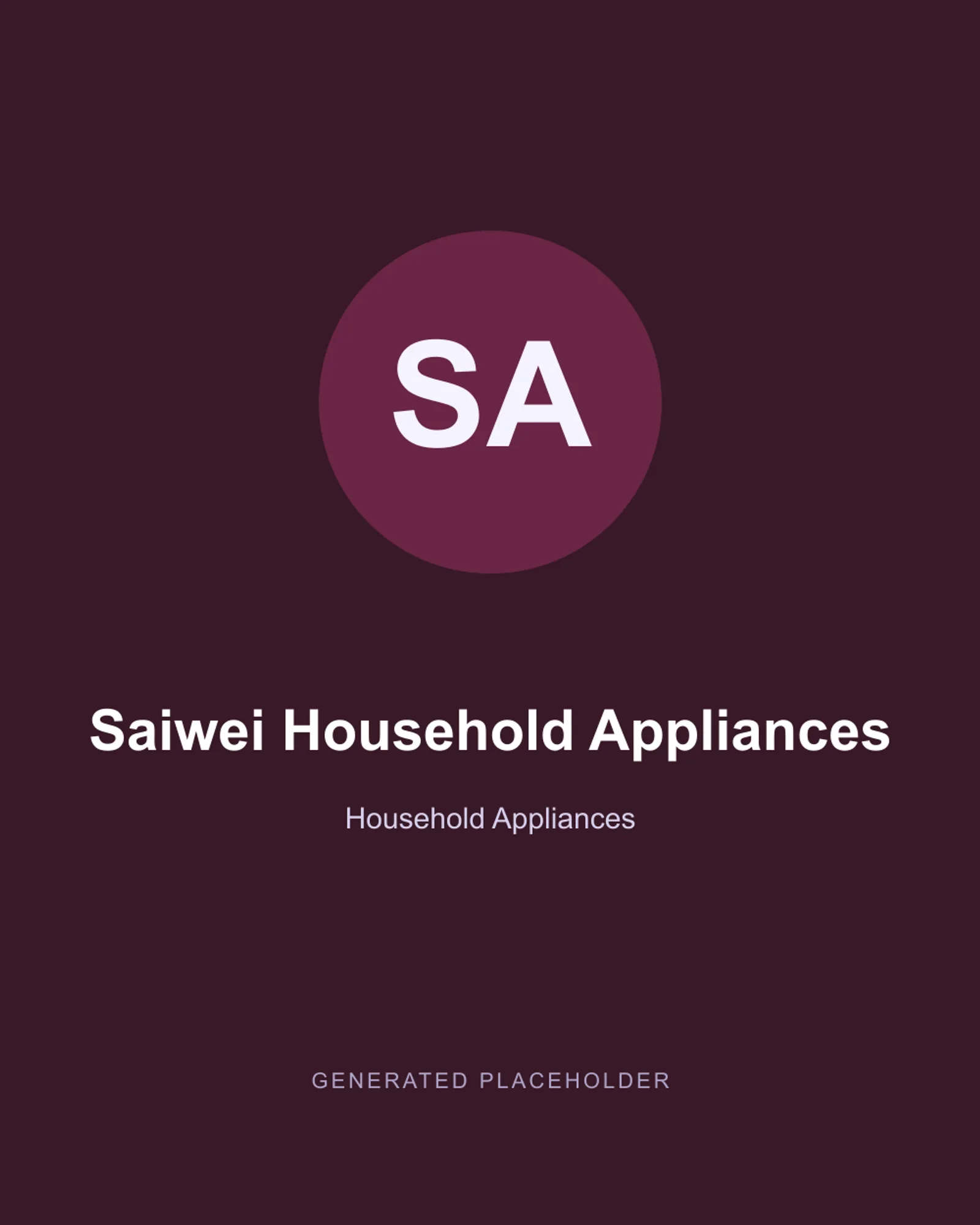 Saiwei Household Appliances
