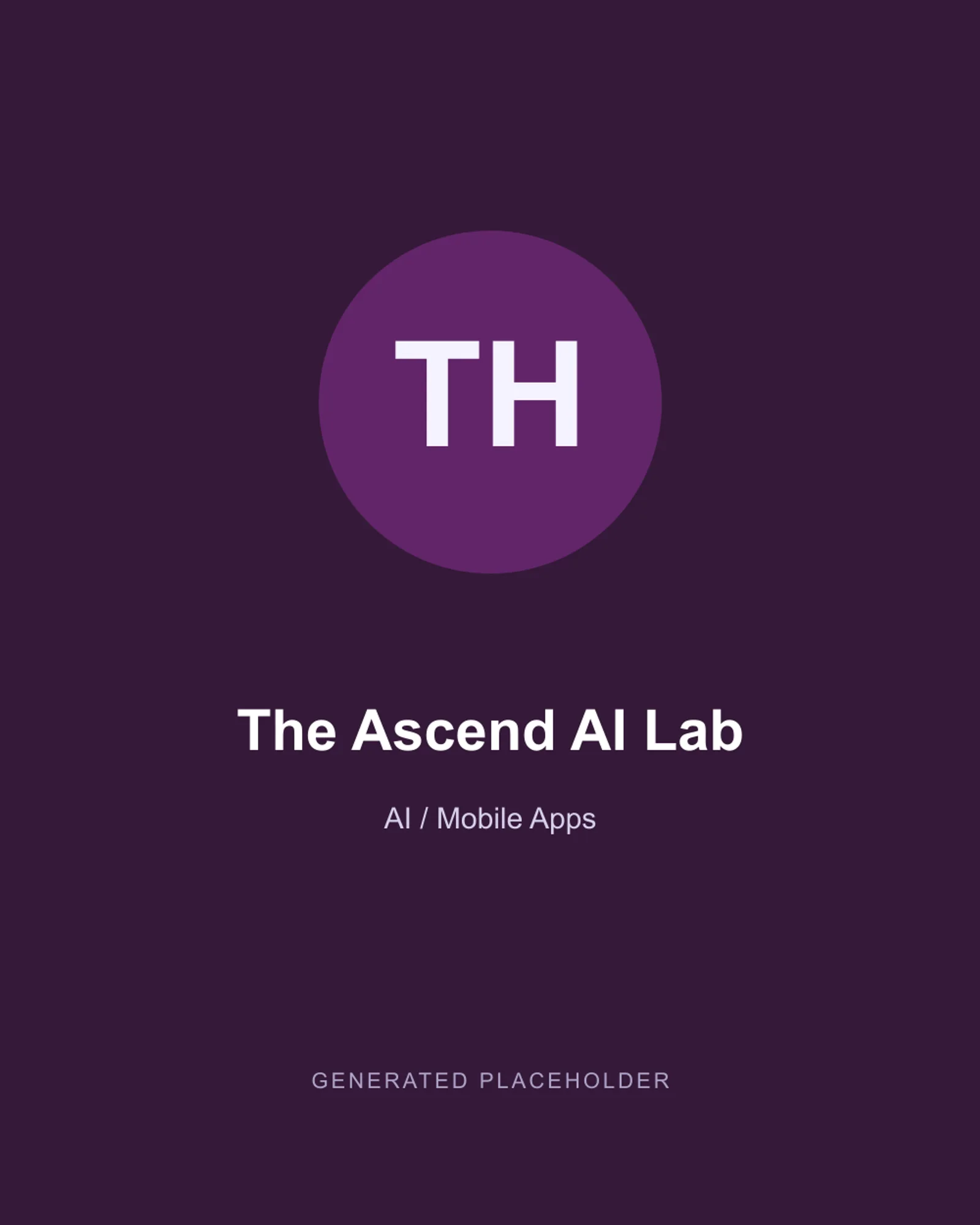 The Ascend AI Lab