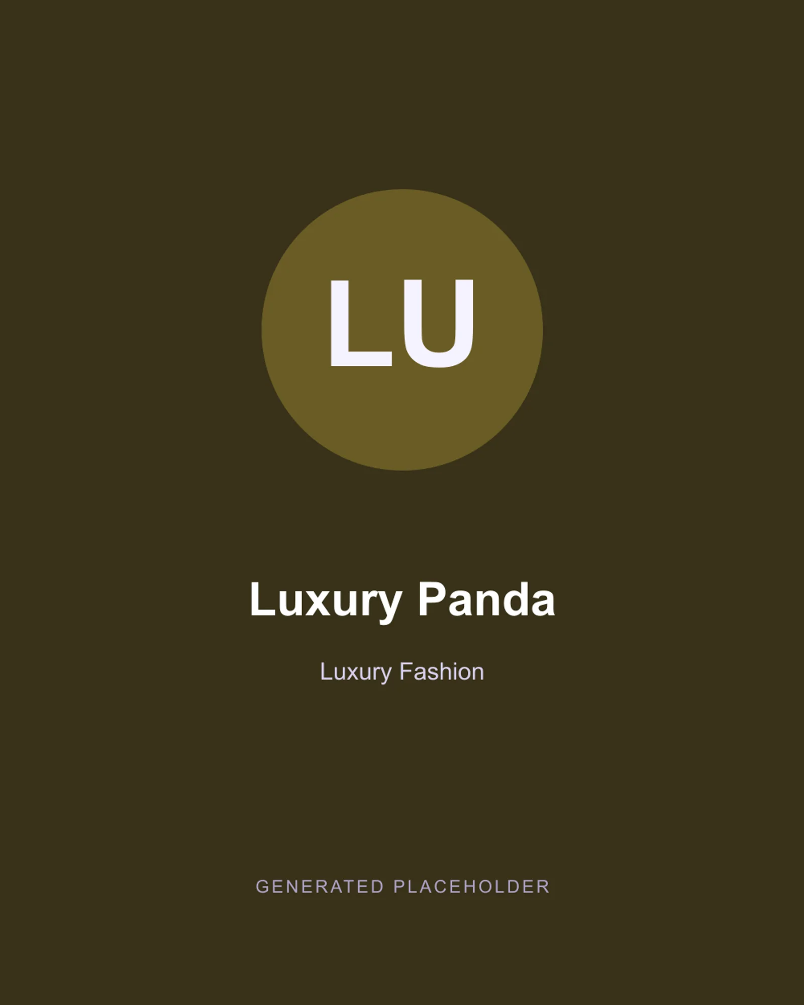 Luxury Panda