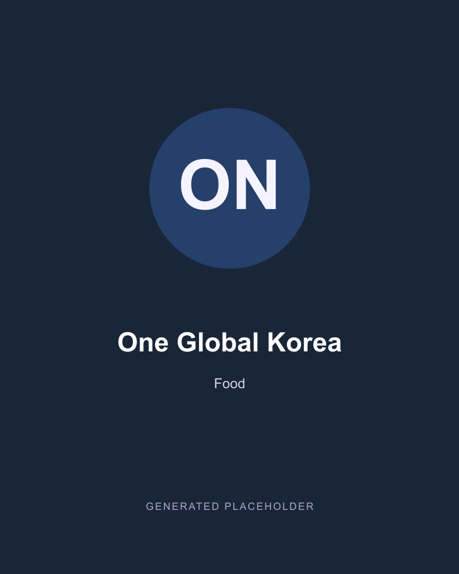 One Global Korea